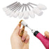 AUSTOR 24 Pieces Wool Felt Mounted Mandrel Set with 2 Shaped and 6 Sizes Polishing Buffing Wheel Bits for Dremel Rotary