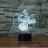 3D 16 Night Light for Kids Drum Kit Led Lamp with Remote Control Color Changing Xmas Birthday Gift for Child
