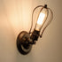 Bulb) LULING Industrial Wall Sconce Vintage Lighting Adjustable Lamp Rustic Wire Metal Cage Wall Light Shade Edison