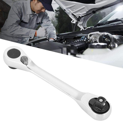 1/4" Drive Mini Ratchet Wrench, 72-Tooth Quick Release Socket Screwdriver, 1/4 Inch Mini Allen Wrench (107mm)