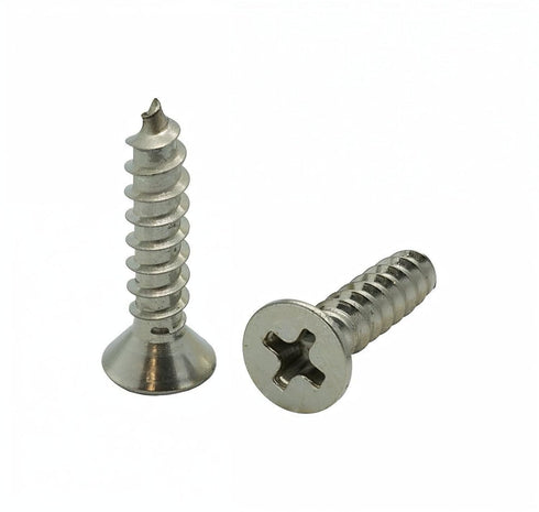 BCP Fasteners 100 Qty #6 x 3/4" Flat Head Phillips Head Wood Screws (304 Stainless)