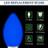 25 Pack C7 Multicolor LED Replaceable Bulbs, Dimmable Indoor Outdoor, 0.72W Night Light, C7/E12, IP65