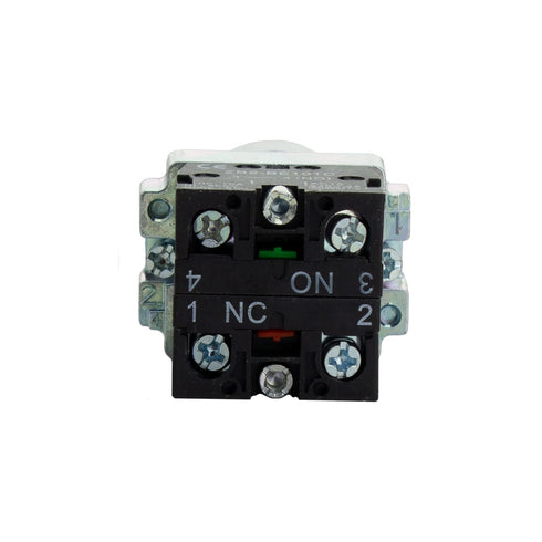 Rotary Switch - 2-Position Selector Switch Maintained, 22mm Mounting Hole, Electric NO NC Latching Switch, 220VAC