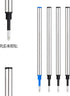 DunBong Rollerball Pen Refills Pack of 5, Fine Point 0.5mm Red Ink Replaceable Ballpoint Pen Refills (Navy Blue)