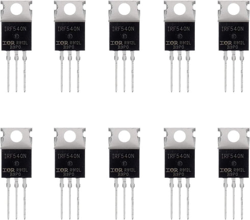 BOJACK IRF540 MOSFET Transistors - IRF540N 33A 100V N-Channel Power MOSFET TO-220AB (Pack of 10)