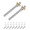 uxcell 2 Pcs 100mm / 4 Inch Tr8x4 Stainless Steel Lead Screw with T8 Brass Nut - Acme Thread, 2mm Pitch for 3D Printer
