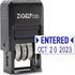 ZIGEL D50 Date Stamp with Entered, Self Inking, Blue
