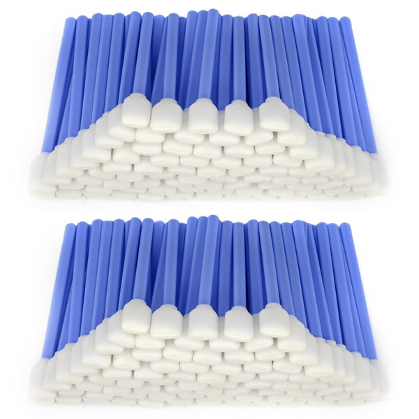200pcs 5.11" Square Rectangle Foam Cleaning Swab Sticks for Inkjet Printer, Roland Optical Equipment, Blue