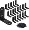20 Pcs L Corner Brackets 2x2 Inch Black Heavy Duty L Bracket