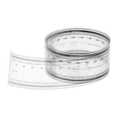 Film Flexible Ruler 120cm 0.1mm Scale with R Angle & Width Lines, PET Plastic Folding Straight Ruler, Transparent