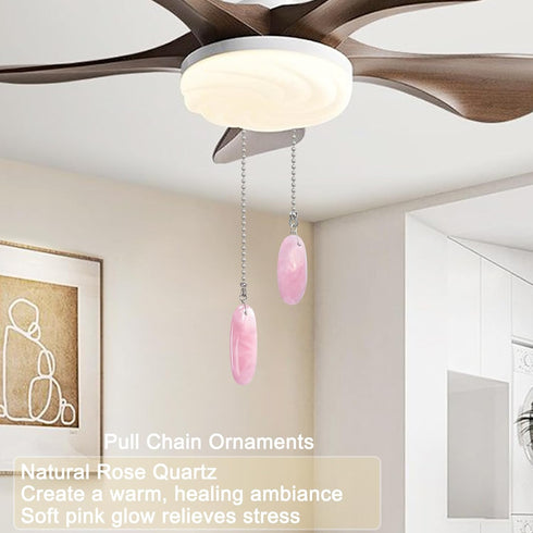 LFERS 2 12" LEFERS Ceiling Fan Pull Chain, Pieces Natural Gemstone Pendants with Ceiling Fan Chain Extender