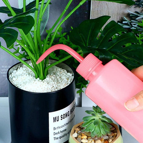 1Pc Plastic Squeeze Bottle, Safety Narrow Mouth Drip Washing Bottle for Tattooing, Eyelash Cleaning, 250 ML Pink