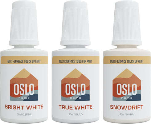 3 White Color Touch Up Paint Kit for Home Repairs, Walls, Trim, and Cabinets, Made in USA.