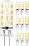 G4 LED Light Bulb 2W Equivalent to 20W, Warm White 3000K, 200lm Bi-pin Base, 120V, Pack of 10