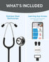 FriCARE Dual Head Stethoscope for Nurses, Medical Students, Paramedics, FSA/HSA Eligible Estetoscopio (Black Tube)