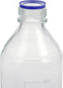 4 Pieces 1000 mL Graduated Round Glass Reagent Media/Storage Bottles with GL45 Blue Polypropylene Screw Cap