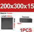 1Pieces 300mm 200mm 15mm Black Rubber Solid Shock Pad Blocks Length Width Extremely Resistant to Weather Changes