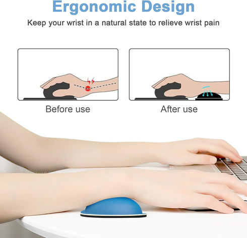 Dapesuom Mouse Wrist Rest, Ergonomic Memory Foam Mouse Wrist for Computer Desk Mats Support, Hand Rest Pad Cushion
