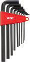 Performance Tool W1394 Long Shank Hex Key Set, Heat Treated Alloy Steel with Storage Holder, Metric Sizes: 15mm to 10mm