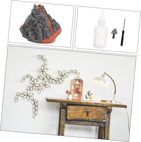 Simulated Volcano Model for Boys and Girls PVC Volcano Desktop Adornment Dynamic Spray Educational STEM Decor for Home