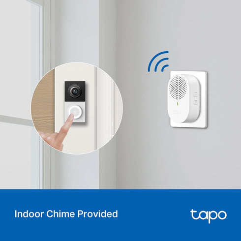 Tapo 2K 180 Person/Vehicle/Package 2-Way D130 Wired Smart Video Doorbell - Ultra-Wide Field of View, Detection, Audio