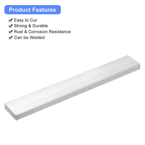 uxcell 6061 Aluminum Flat Bar, Square 3/8" Thick 1.4" Width 10" Length, T6511 Solid New Mill Stock for Industrial