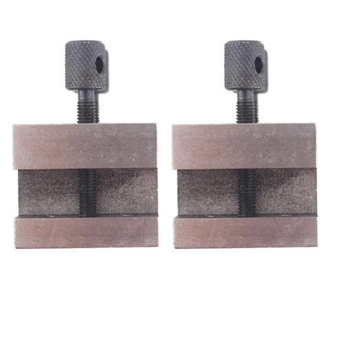 V Block Set with Clamp - Hardened Steel 90 Degree Angle Precision V Block Set with Box