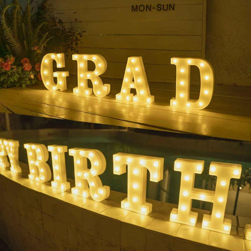 Foaky LED Letter Lights Sign Marquee Light Up Letters Sign for Night Light Wedding/Birthday Party Battery Powered