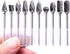 ATOPLEE 10pcs Carbide Burr Set, 2.35mm Shank Tungsten Steel Double Cut Rotary Tool for Woodworking, Drilling, Metal
