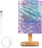 ALAZA Magic Mermaid Decor Bedside Table Lamp with USB Port for Bedroom