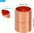 PATIKIL 15mm ID Copper Coupling Fittings, 12 Pcs Rolled Tube Stop Straight Pipe Fitting Welding Joint for HVAC Air Conditioning Plumbing Refrigeration