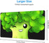 Adsygnt 16x29.5 Inch Broccoli Cartoon Gaming Mouse Pad Large - Non-Slip Desk Mat with Stitched Edges, Durable Textured