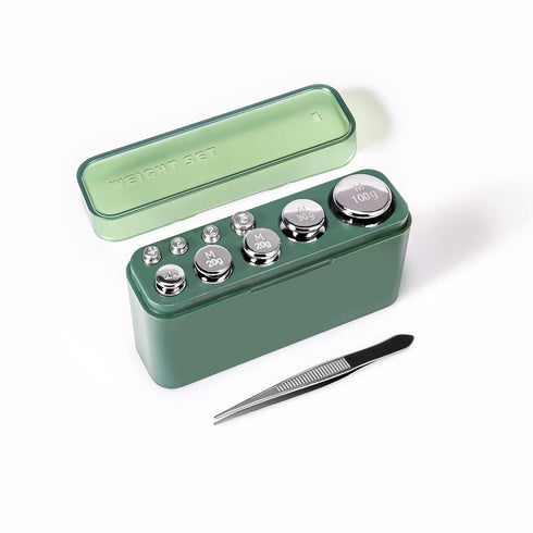 ACCT Calibration Weight Set, 1g 2g 5g 10g 20g 50g 100g, 1 Piece Calibration Weight Tweezers for Digital Scale Balance