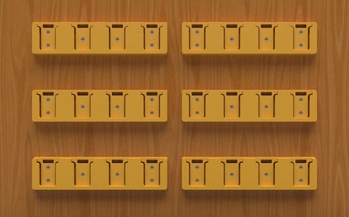 Battery Rack Compatible with DeWalt 20V Battery Holder, Mount 4 Slot Bulk Battery Garage Tool