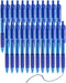 Retractable Blue Ballpoint Pens, 24-Pack Writing Pens, Comfortable Grip, 0.7mm Fine Point, Fast-Drying Ink Pen, Modern