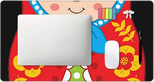 Hwxzupm 16x29.5 Inch Russian Nesting Dolls Gaming Mouse Pad Large - Non-Slip Desk Mat with Stitched Edges, Durable