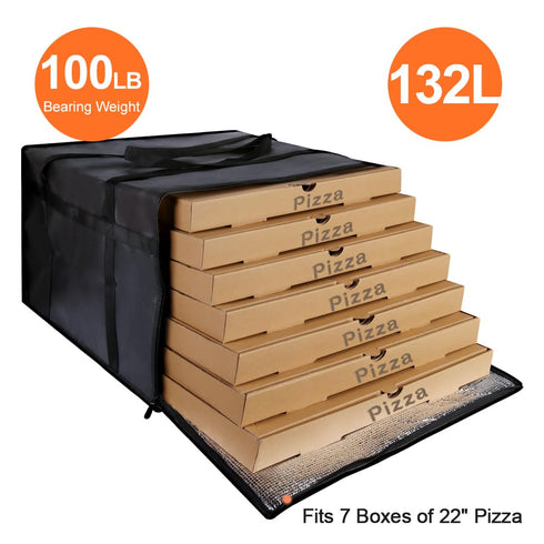 24" 24" 14" Commercial 1Pk CIVJET Insulated Pizza Delivery Bag for Carry Hot, x x Insulated Food Delivery Bag, Grocery