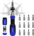 SHARDEN Ratchet Screwdriver, 13-in-1 Multi Tool Set with Phillips, Flat Head, Torx, Hex, Adjustable Angle