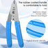 2 pcs 3 Hole Fiber Stripper - Stainless Steel CFS-3 Fiber Optic Stripping Tool with 6" Handle, Blue