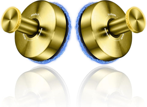 YOHOM Suction Cup Hooks for Shower Bathroom, 2 Golden Hooks for Inside Vacuum Windows