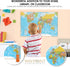 Waypoint Geographic Blue Ocean Series World Wall Map, Laminated Educational Poster, 24” H x 36” W