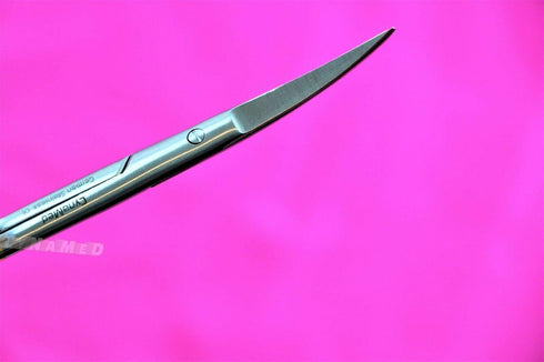 artlab 1 4 1/2 Inches EA Premium German -Tungsten Carbide Iris Scissors Curved Gold Rings Ideal for Medical Purpose