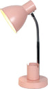 LD1076-PNK 16.22" Simple Designs Sleek Essentials Adjustable Metal Desk Task Lamp with Organizer Compartment