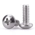 #10-24 x 1 Pan Head Machine Screw - Phillips Drive, 304 Stainless Steel 18-8, Bright Finish, 50 Pcs Fully Threaded