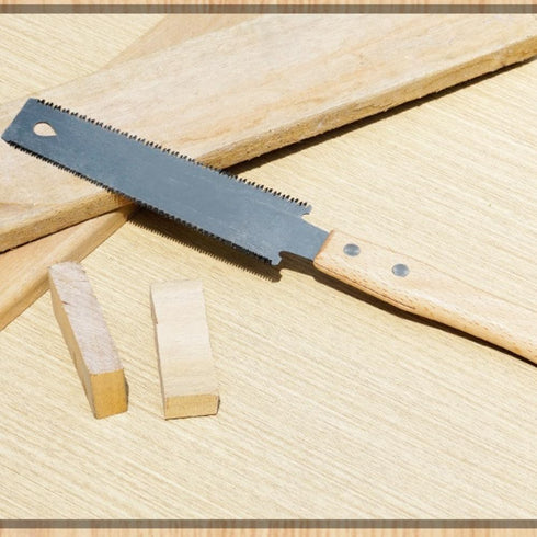 Double Edge Handsaw with 6-Inch Flexible Blade, Small Pull Saw for Woodworking and DIY Projects