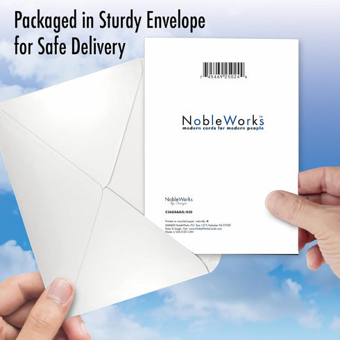 NobleWorks Recovery Greeting Card w/5 x 7 Inch Envelope, Serenity Sobriety Prayer (1 Card)