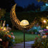 TAKE ME Moon Solar Lights for Women Garden Outdoor Decor Waterproof Metal