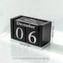 GDYOOSHOW Compact Black Wooden Desk Calendar for Month and Date Display