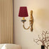 2pcs Bulb Kichvoe Small Clip on Lampshade, Barrel Red Fabric Lamp Shades Clip On for Table Chandeliers Wall Floor Lamp