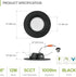 6 Inch 12W 2700K-5000K 1009LM 6 Inch, Dimmable ASD Black Retrofit LED Recessed Lighting - Can Lights for Ceiling Black